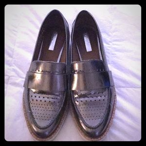 Halogen pewter cork loafer used size 8.5